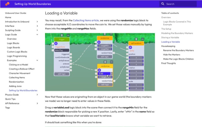 Sample projects, tutorials, and visual references gave users concrete patterns to start from.