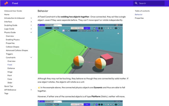 Sample projects, tutorials, and visual references gave users concrete patterns to start from.